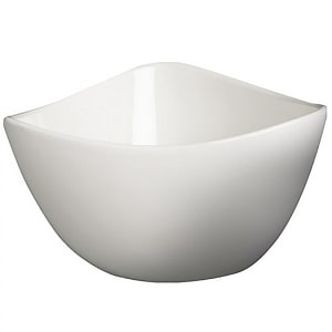 057-7110854 16 oz Triangular Delta Bowl - Ceramic, White