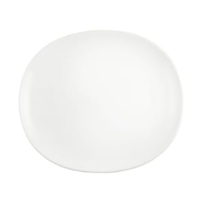 245-FM560 9 1/2" Oval Eternity Plate - Ceramic, White