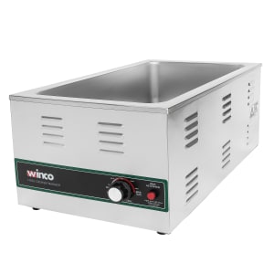 Winco FW-S500 Countertop Food Warmer - Wet w/ (1) Full Size Pan