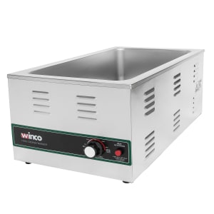 Winco FW-7R250 Countertop Food Warmer - Wet w/ (1) 7 qt Pan Well, 120v