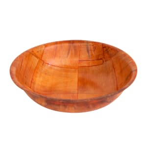 229-207 7" Woven Wood Salad Bowl, Mahogany, Round Bottom, 4 Ply