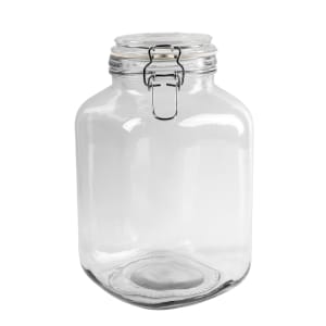 075-98592CR1 106 oz Heremes Jar w/ Clamp Top Lid & Craft Store Insert, Clear