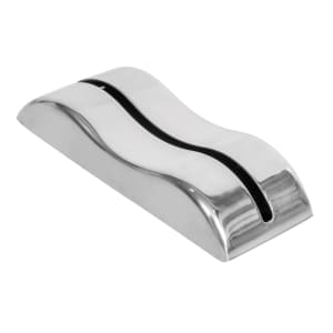 229-RCW41 Wavy Stainless Steel Card Holder, 4 x 1"