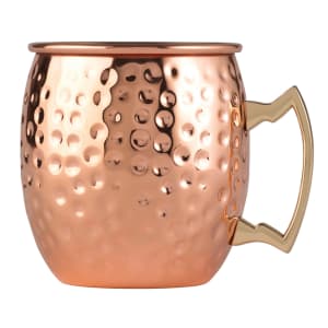 450-FK368 16 oz Moscow Mule Cup - Stainless Steel/Hammered Copper Finish