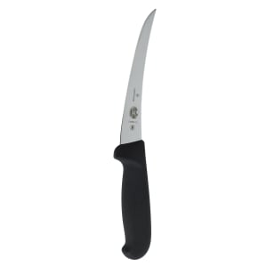 037-47515 Curved Semi-Stiff Boning Knife w/ 6" Blade, Black Fibrox® Nylon Handle