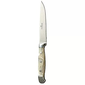 450-FMO06 9 1/4" Steak Knife with 4 3/4" Blade, Acrylic Marble Finish Handle