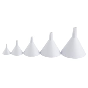 229-5 2" to 6" Funnel Set - Plastic, White