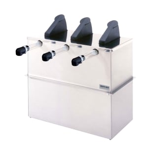 003-07050 Drop In 3 Pump Dispenser For 3 Pouches, Stainless Base