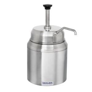 003-94070 Insulated Chilled Condiment Server w/ 1 oz Yield Pump & 3 qt Jar, Stainless