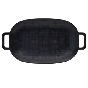 151-2216113 23" x 11 3/8" Oblong Serving Platter - Melamine, Black