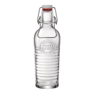 706-49119Q175 25 1/4 oz Officina Bottle w/ Swing Top Seal - Glass, Clear