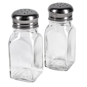 Salt and Pepper Shakers Ribbed Glass Shakers Restaurant Dispensers Pack of  12