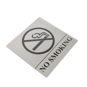 229-B14 Stainless Steel Sign, 5 x 5", No Smoking