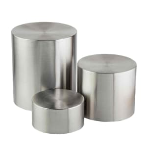 229-RR3 Round 3 Piece Riser Set, Brushed Stainless Steel, One Each 8 & 7 & 6" Dia