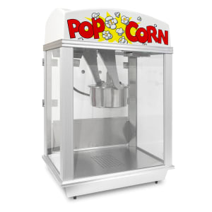 231-2003120240 Popcorn Machine w/ 12 oz Removable Kettle, White Dome, 120v
