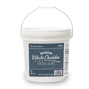 231-2409 30 lb Pure Platinum White Cheddar Cheese Popcorn Coating - 0g Trans Fat
