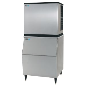 362-MS1000W2HS300 974 lb Spika Half Cube Ice Machine w/ Bin - 353 lb Storage, Water Cooled, 208-230v/1ph