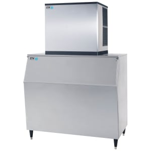 362-MS1000A2HS1050 970 lb Spika Full/Half Cube Ice Machine w/ Bin - 1048 lb Storage, Air Cooled, 208-230v