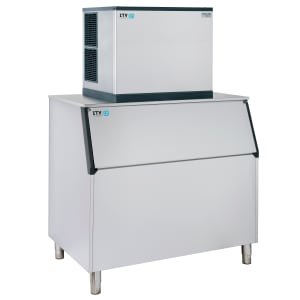 362-MS1000W2FS1050 974 lb Spika Full Cube Ice Machine w/ Bin - 1048 lb Storage, Water Cooled, 208-230v/1ph