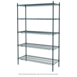 001-5N377K3 72" NSF 5-Tier Epoxy Coated Wire Shelf Kit - Super Erecta®, 18"W, 74"H