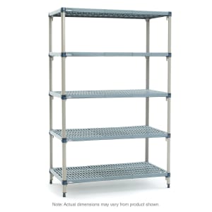 001-5Q457G3 MetroMax® Q Polymer Louvered Shelf Kit - 48"W x 21"D x 74"H