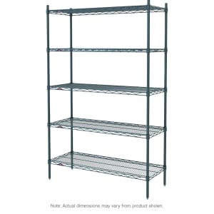 001-5N467K3 60" NSF 5-Tier Epoxy Coated Wire Shelf Kit - Super Erecta®, 21"W, 74"H