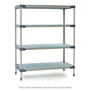 001-MF243074GS4 MetroMax® 4 Polymer Louvered Shelf Kit - 30"W x 24"D x 74"H