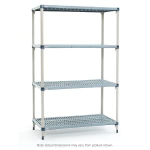 001-MQ183074GS4 MetroMax® Q Polymer Louvered Shelf Kit - 30"W x 18"D x 74"H