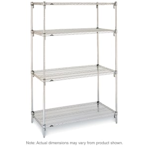 001-A476C Super Adjustable Super Erecta® Chrome Wire Shelf Kit - 72"W x 21"D x 63"H