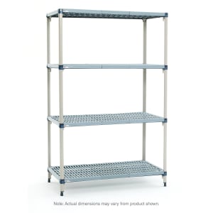 001-MQ183674GS4 MetroMax® Q Polymer Louvered Shelf Kit - 36"W x 18"D x 74"H