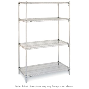 001-A576C Super Adjustable Super Erecta® Chrome Wire Shelf Kit - 72"W x 24"D x 63"H