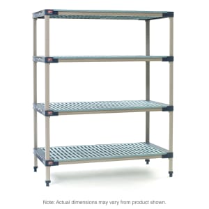 001-MF242474GS4 MetroMax® 4 Polymer Louvered Shelf Kit - 24"W x 24"D x 74"H