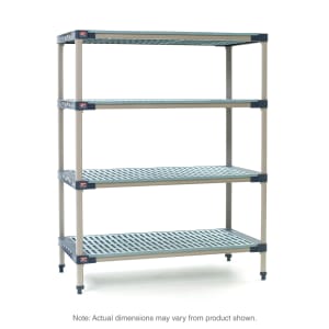 001-MF215474GS4 MetroMax® 4 Polymer Louvered Shelf Kit - 54"W x 21"D x 74"H