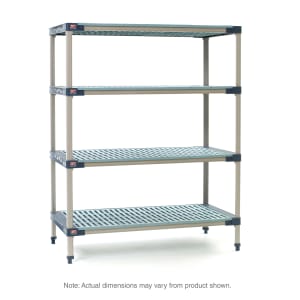 001-MF213074GS4 MetroMax® 4 Polymer Louvered Shelf Kit - 30"W x 21"D x 74"H