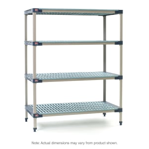 001-MF243674GS4 MetroMax® 4 Polymer Louvered Shelf Kit - 36"W x 24"D x 74"H