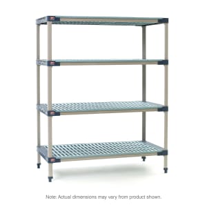 001-MF182474GS4 MetroMax® 4 Polymer Louvered Shelf Kit - 24"W x 18"D x 74"H