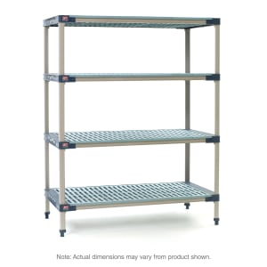 001-MF244274GS4 MetroMax® 4 Polymer Louvered Shelf Kit - 42"W x 24"D x 74"H
