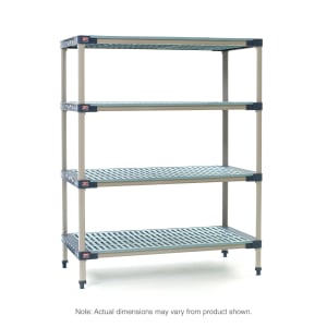 001-MF245474GS4 MetroMax® 4 Polymer Louvered Shelf Kit - 54"W x 24"D x 74"H