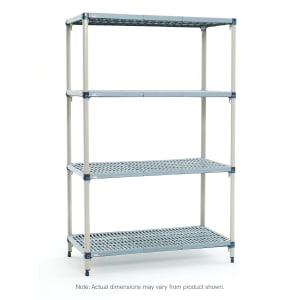 001-Q576G3 72" NSF 4-Tier Polymer Shelf Kit - MetroMax® Q, 24"W, 63"H