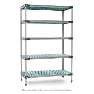001-MF183074GS4 MetroMax® 4 Polymer Louvered Shelf Kit - 30"W x 18"D x 74"H