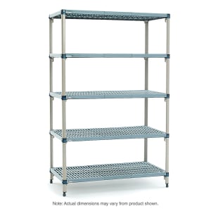 001-MQ244274GS4 42" NSF 4-Tier Polymer Shelf Kit - MetroMax® Q, 24"W, 74"H