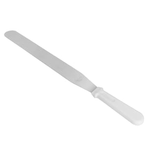 229-4214 14" Decorating & Icing Spatula w/ White ABS Handle, Stainless Steel Blade