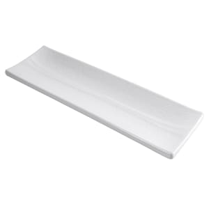 229-M165 15 3/4" x 5"  Rectangular Frostone Platter - Melamine, White