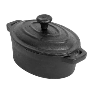 Valor 8 oz. Pre-Seasoned Mini Cast Iron Pot with Cover