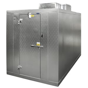 378-KLB68CR Indoor Walk-In Cooler w/ Right Hinge Door - Top Mount Compressor, 6' x 8' x...