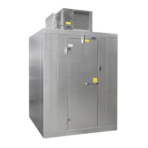 378-KLF7788C Indoor Walk-In Freezer w/ Left Hinge Door - Top Mount Compressor, 8' x 8' x 7' 7"H, Floor