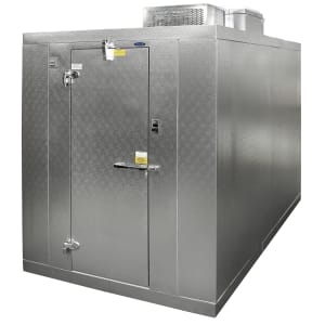 378-KLB88C Indoor Walk-In Cooler w/ Left Hinge Door - Top Mount Compressor, 8' x 8' x 6' 7"H, Floor