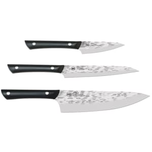 194-HTS0370 3 Piece Knife Set w/ Black POM Handle, Carbon Steel
