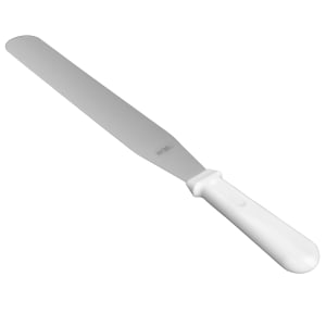 229-4212 12" Decorating & Icing Spatula w/ White ABS Spatula, Stainless Steel Blade