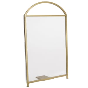 151-2240981190 Table Top Menu Card Holder - 8 1/2" x 11", Acrylic/Gold Iron Frame